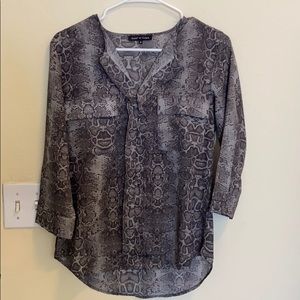 Violet & Claire Snakeskin Blouse